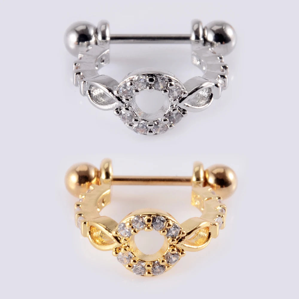 1pcs Surgical Steel Barbell With CZ Hoop Ear Tragus Cartilage Helix Earrings Ear Studs Ear Cuff Rook Woman Lobe Piercing Jewelry