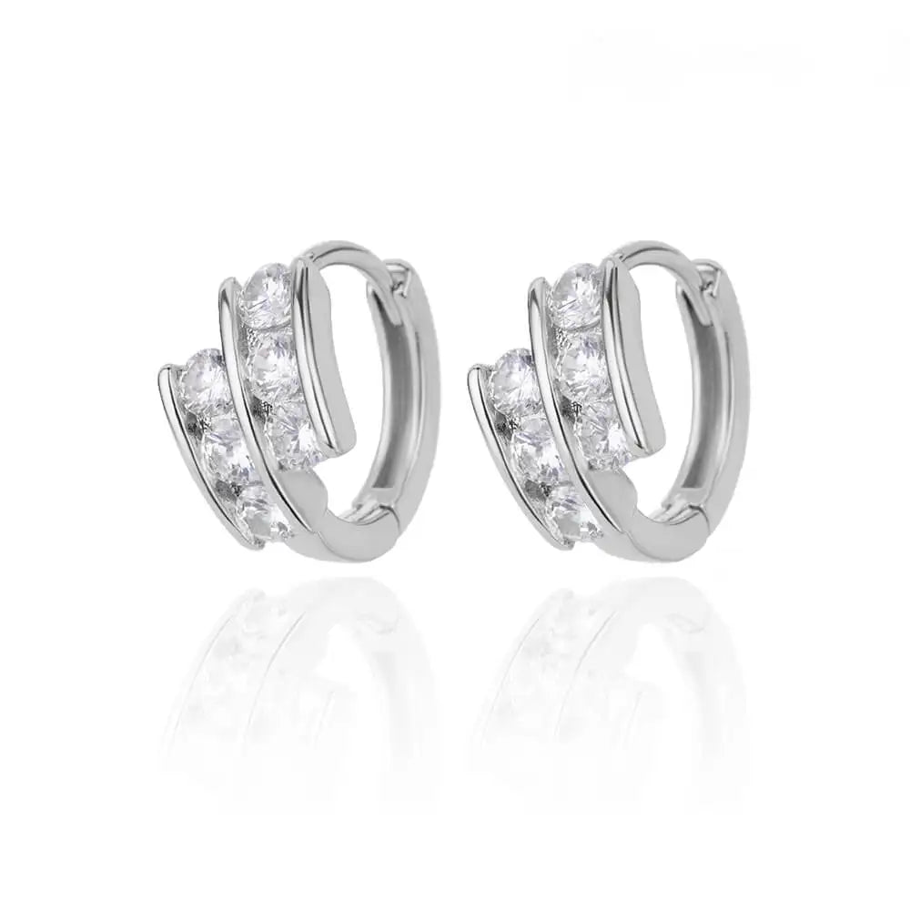 Hollow Heart Earrings for Women Stainless Steel Dangle Drop Earrings 2024 Trend Cubic Zirconia Wedding Couple Ear Jewelry aretes