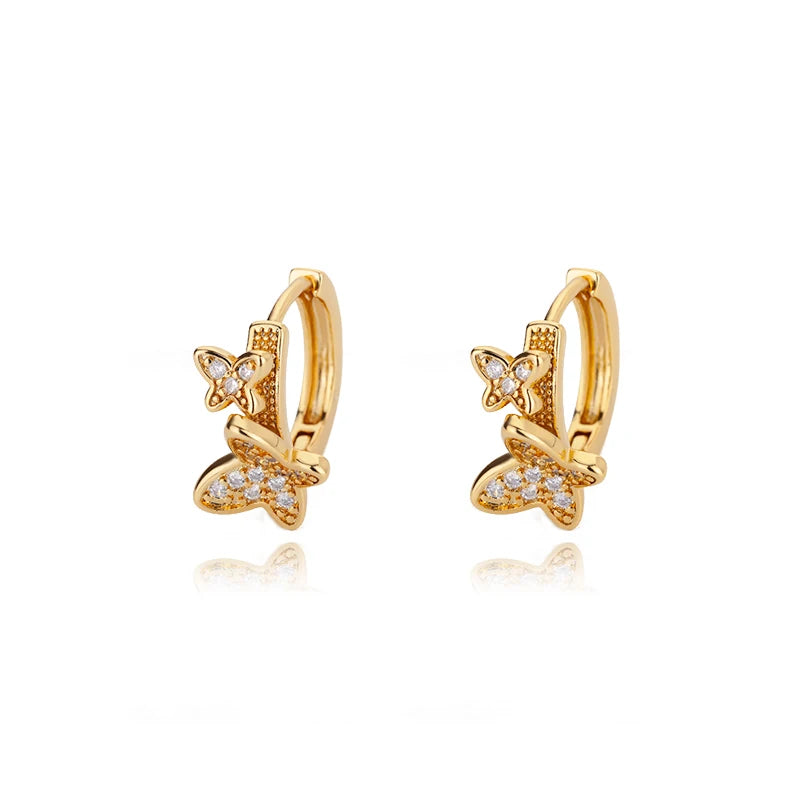 Butterfly Earrings For Women Girls Modern Gold Color Stainless Steel Earrings 2024 Trend New in Wedding Aesthetic Jewelry Femme
