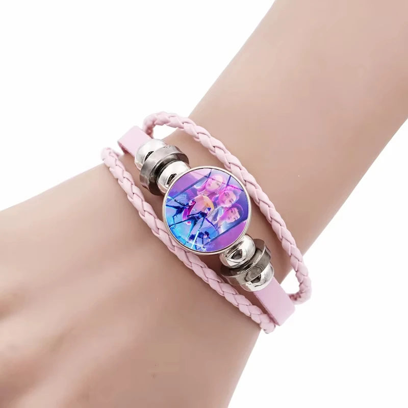 Cartoon KPop Demon Hunteres Women Fashion Ornaments Huntr/X Cute Braided Bracelet Cosplay Prop Accessories Girls Jewels Gifts
