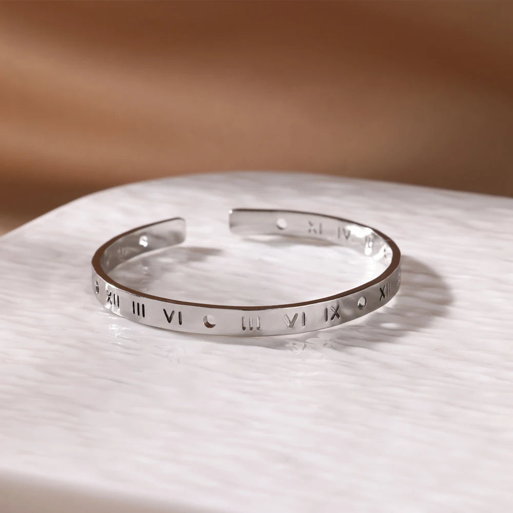 Adjustable Bangle Bracelets for Women Stainless Steel Bracelet Waterproof Gold Color Luxury Couple Jewelry Cuff pulseras mujer