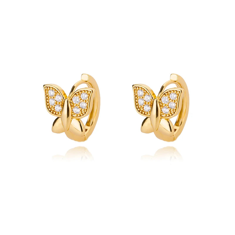 Butterfly Earrings For Women Girls Modern Gold Color Stainless Steel Earrings 2024 Trend New in Wedding Aesthetic Jewelry Femme